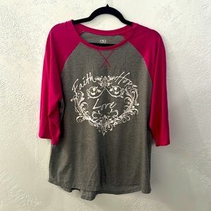 Athletic tee “Faith Hope and Love”